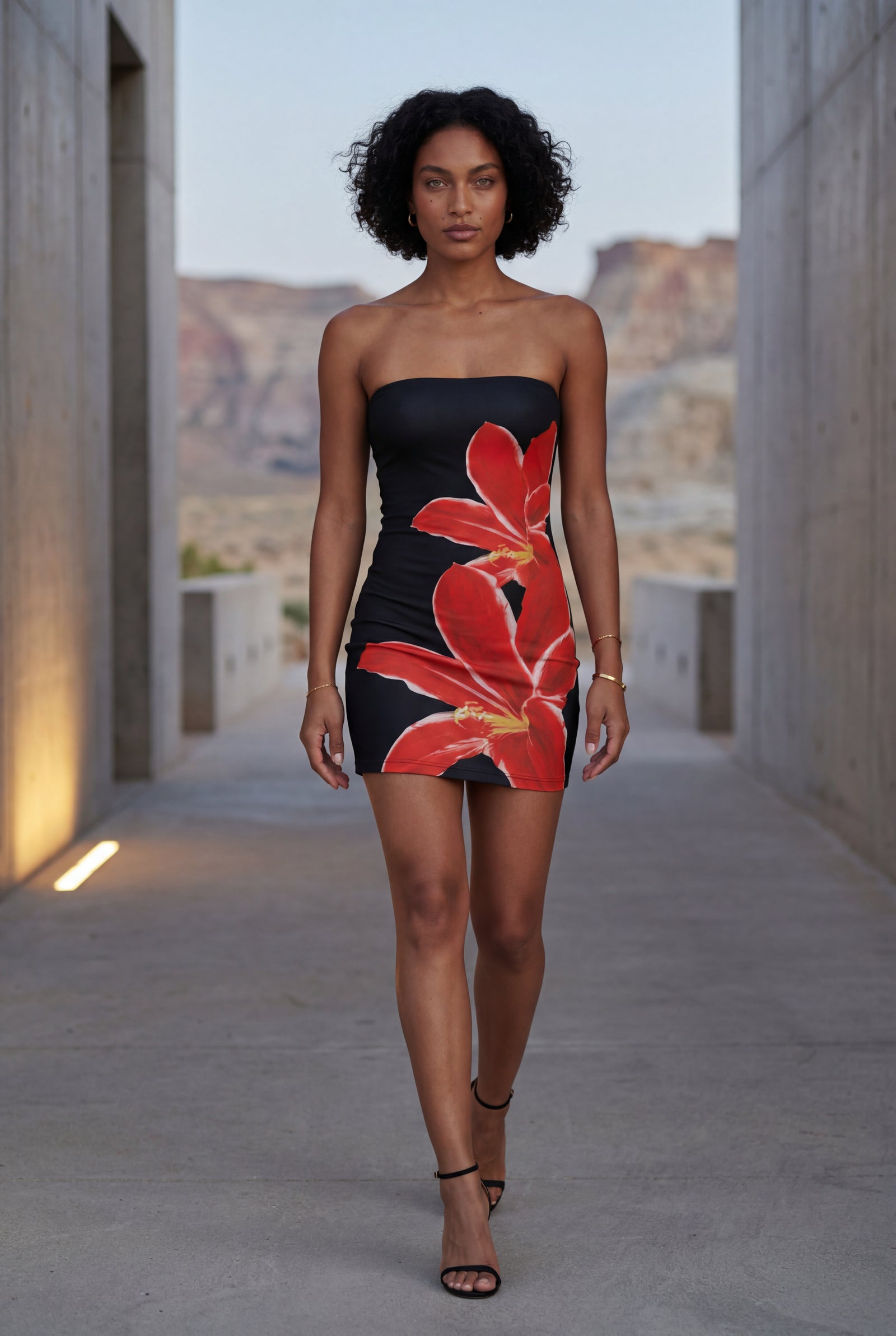 Black Women's Summer Mini Dress - Photo 15