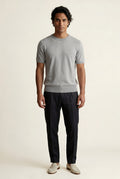 Light Gray Fine Relaxed Fit Short Sleeve T-shirt - Relaxed fit t-shirt - Photo 3