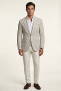 Light Gray Slim Tailored Two-button Blazer with Notched Lapel - Slim fit blazer - Photo 9