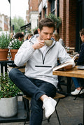 Men's Rain Jacket Hooded Waterproof in Light Grey — secondary lifestyle