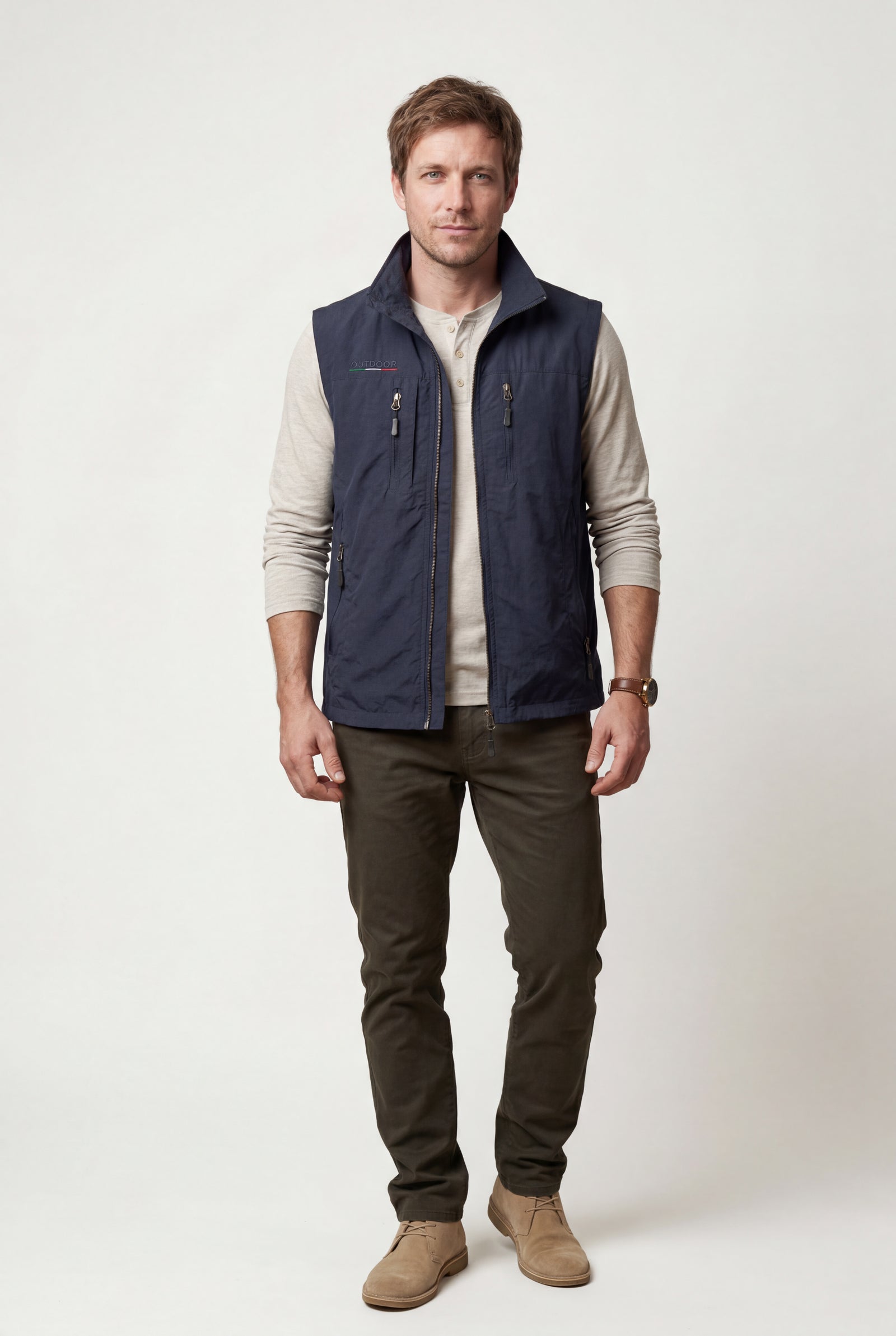 Navy Blue Lightweight Multi-pocket Utility Cargo Vest - Cargo vests - Photo 18