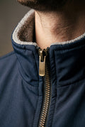 Navy Blue Navy Blue -lined Zip-front Vest with Strings - Fleece vests - Photo 3