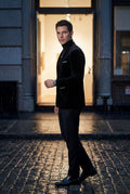 Black Single Button Slim Fit Tailored Blazer - Tailored blazers - Photo 10