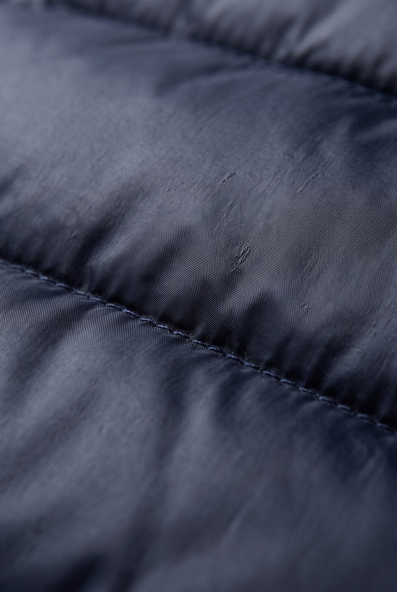 Stand Collar Puffer Jacket in Navy Blue — other