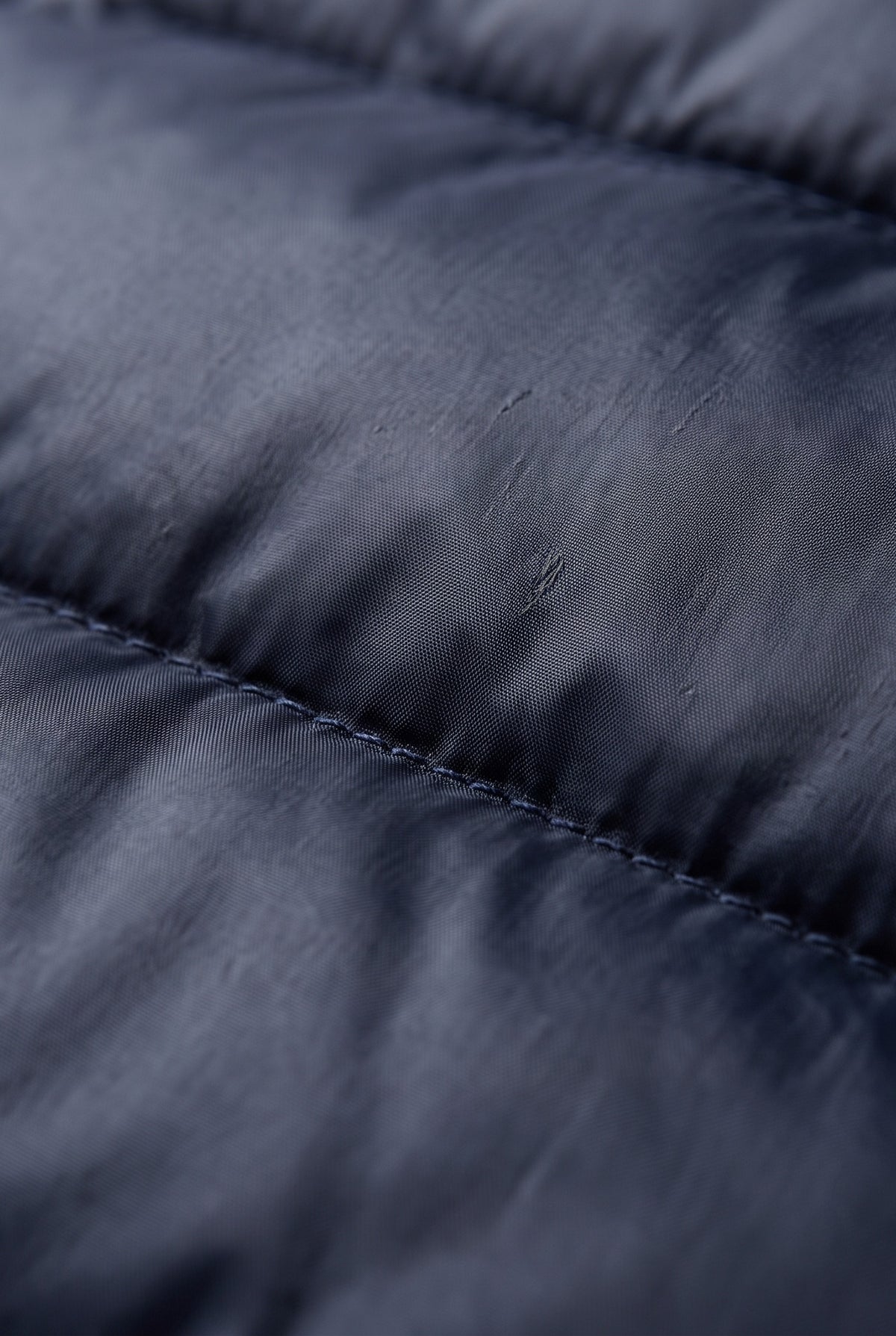 Stand Collar Puffer Jacket in Navy Blue — other