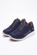 Women Sneakers Adjustable Fit in Navy Blue — primary packshot