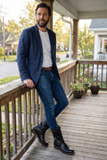 Men's Boots Vintage Style in Obsidian Black — secondary lifestyle