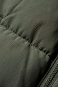 Olive Cropped High-collar Quilted Puffer Jacket - Puffer jackets - Photo 5
