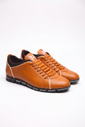 Men's Formal Shoes Lace-Up in Orange — product white packshot