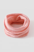 Cashmere Neck Gaiter in Pink — studio front