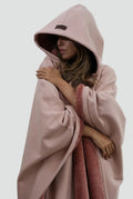 Fleece-Lined Hooded Blanket in Pink — detail