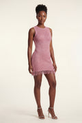 Pink Fringe Hem Bodycon Mini Cocktail Dress - Photo 1