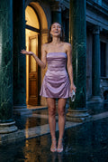 Pink Strapless Bustier Mini Cocktail Dress - Photo 10