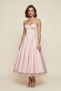 Pink Sweetheart Neckline Fit and Flare Midi Cocktail Dress - Photo 24