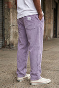 Corduroy Wide-Leg Pants in Purple — studio front