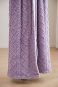 Plush Hooded Robe in Purple — studio angle