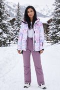 Hooded Ski Outfit Set in Purple with purple — lifestyle