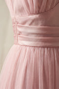 Pink Gathered Halter Neck Midi Dress with Fitted Waist - Wedding guest dress - Photo 7