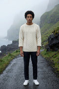 Ivory Men's Cable Crew Neck Classic Fit Sweater - Long sleeve sweater - Photo 17
