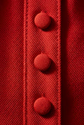 Red Sleeveless Button-front Fitted Mini Dress - Photo 7