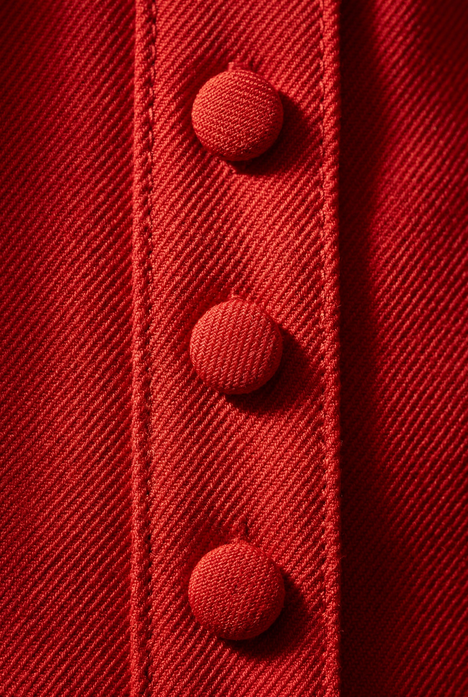 Red Sleeveless Button-front Fitted Mini Dress - Photo 7