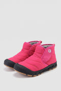 Faux-Fur Lined Winter Boots in Rose — studio front