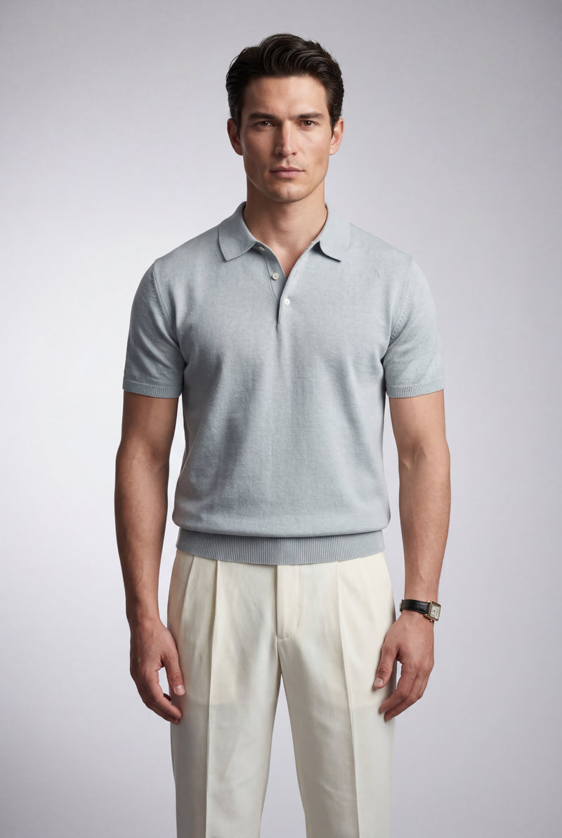 Sage Fine Tailored Short Sleeve Polo Shirt - Polo shirts - Photo 1