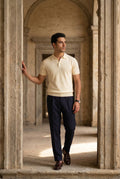 Cream Fine Tailored Short Sleeve Polo Shirt - Polo shirts - Photo 6
