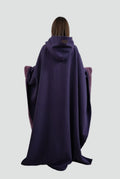 Fleece-Lined Hooded Blanket in Secret — back