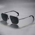 Geometric Frame Gradient Lens Sunglasses - Photo 5