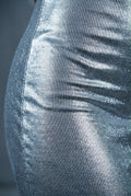 Silver High-slit Metallic Bodycon Maxi Dress - Photo 3