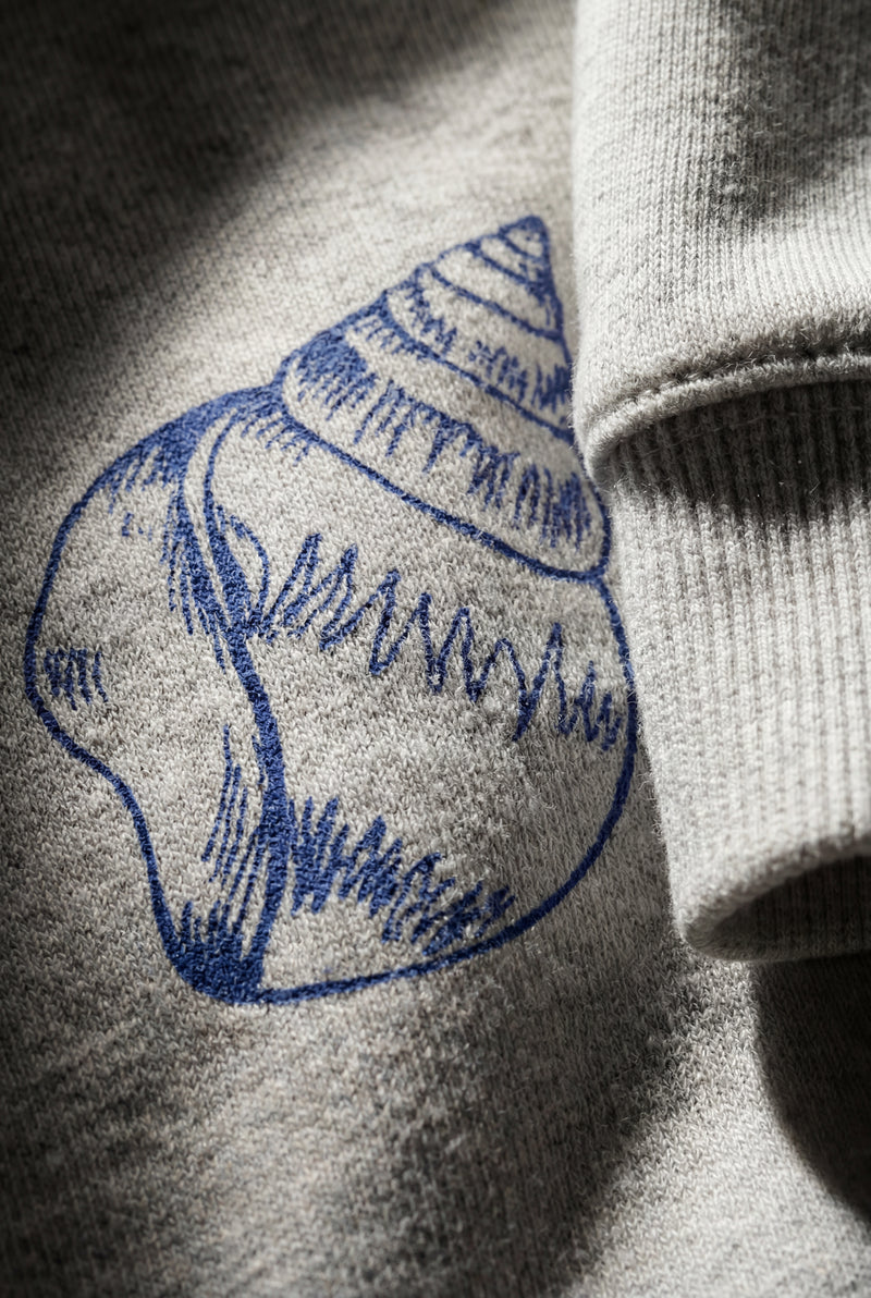 Silver Light Heather Grey Graphic Seashell Relaxed Fit Hoodie - Graphic hoodie - Photo 2