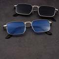 Square Metal Frame Sunglasses with Adjustable Nose Pads - Photo 9