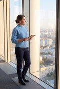 Women's Pullover High Collar in Sky Blue — office lifestyle