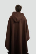 Fleece-Lined Hooded Blanket in Terra — back