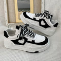 White Black and White Chunky Heart-applique Sneakers - Chunky sneakers - Photo 3