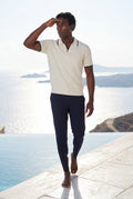 White Contrast Tipping Polo Shirt with Open Collar - Polo shirts - Photo 9
