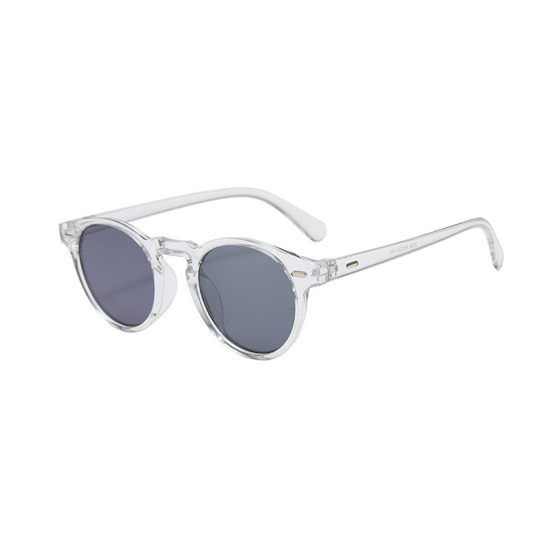 White Keyhole Bridge Classic Round Sunglasses - Photo 1