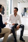 Men's Shirt Slim Fit in White — lifestyle secondary