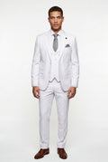 Three-Piece Formal Suit - White - Photo 1