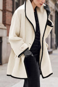 Open-Front Wool Coat in White — lifestyle