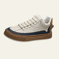 Quilted Streetwear Low-top Sneakers with Bold Ribbed Sole - Photo 5