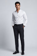 White Slim Fit Classic Collar Long Sleeve Button-up Shirt - Casual Shirts - Photo 4
