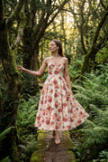 Red Sweetheart Neckline Fit and Flare Midi Cocktail Dress - Photo 17