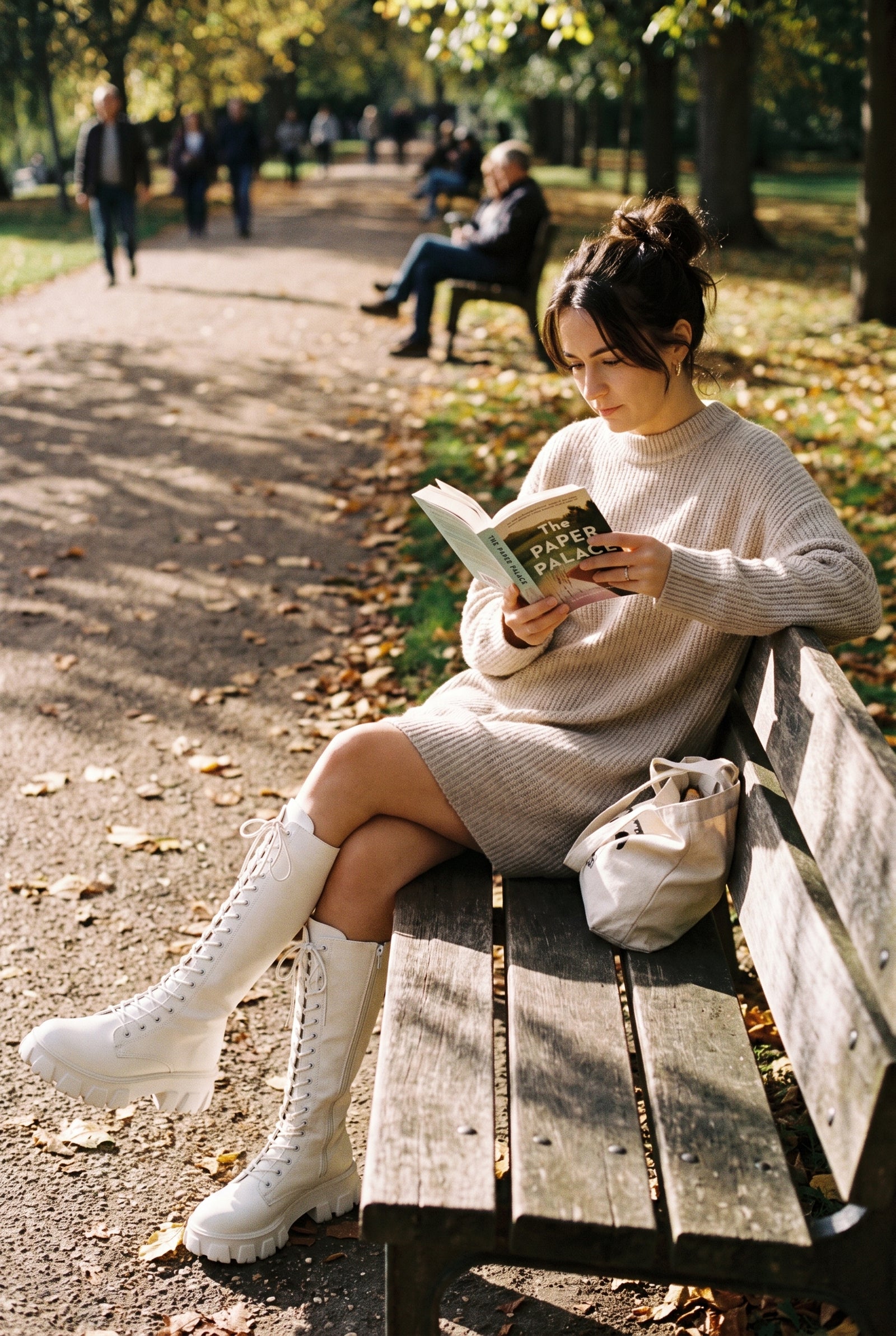 Women's Long Boots Modern in White — secondary lifestyle 1