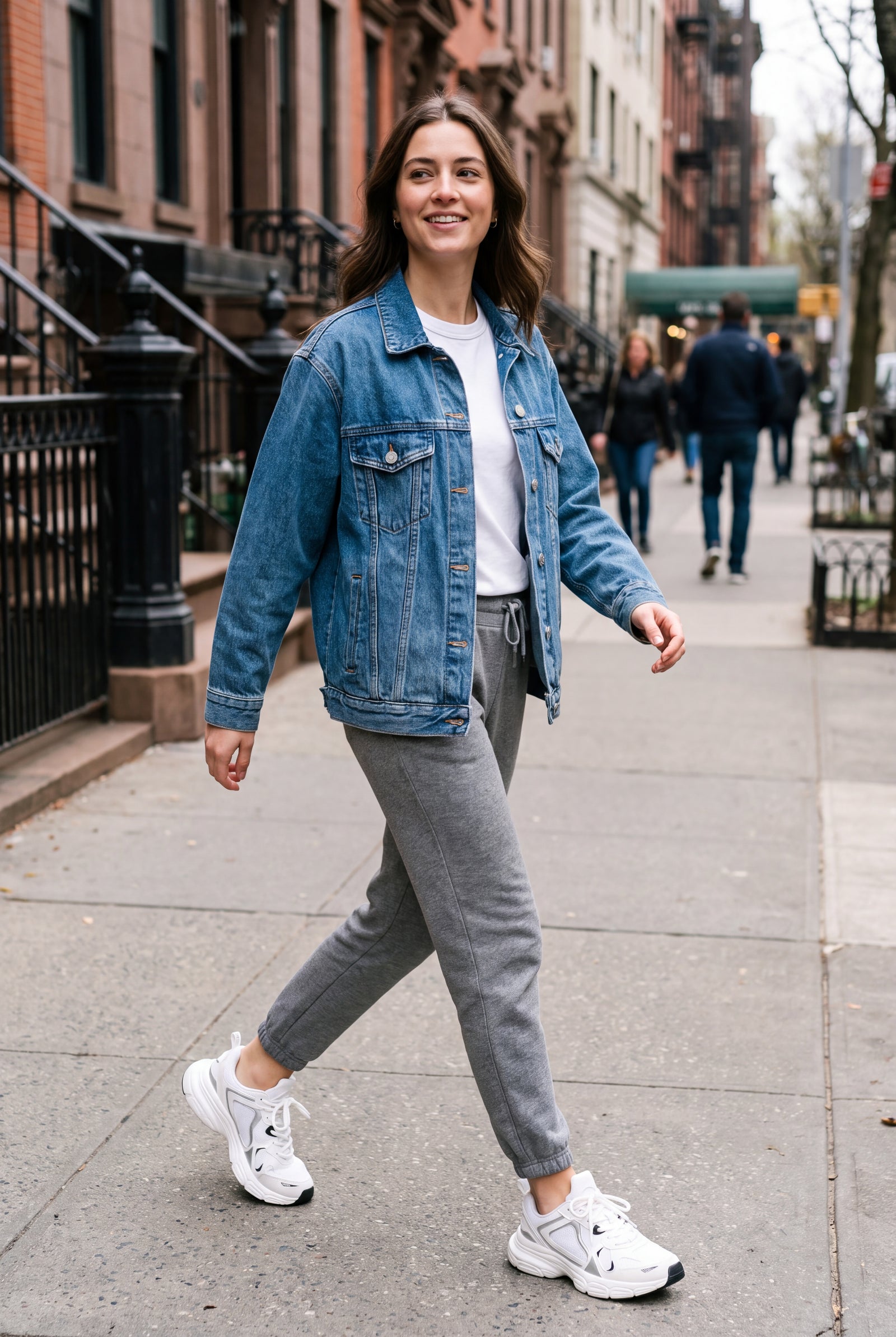 Women's Sneakers Chunky Sole in White — lifestyle1