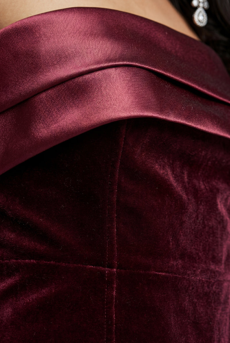 Wine Red Wine Red Bandeau Mini Cocktail Dress - Photo 3