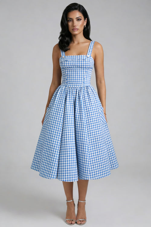 A-Line Midi Dress Casual-dresses > midi dress-Stilenza