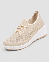 Breathable Platform Walking Sneakers-footwear > sneakers > walking sneakers-Stilenza-Beige-35-Stilenza