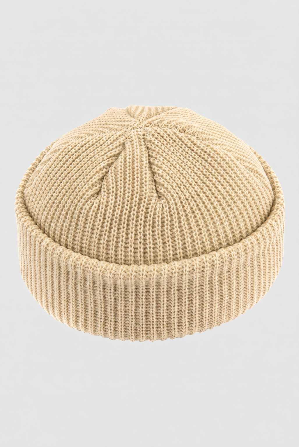 Bonnet en maille côtelée
